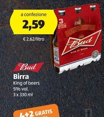 ALDI Bud birra offerta