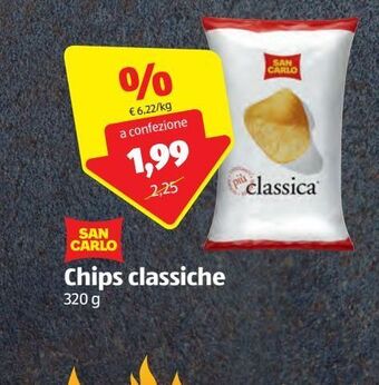 ALDI San carlo chips classiche 320 g offerta