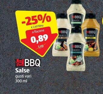 Bbq salse gusti vari 300 ml