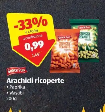 ALDI Snack fun arachidi ricoperte 200 g offerta