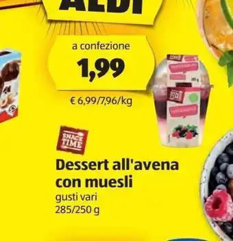 ALDI Snack time dessert all ''avena con muesli offerta