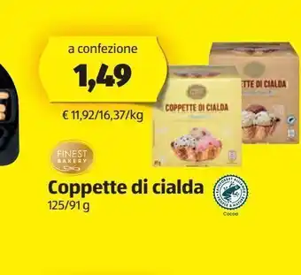 ALDI Finest bakery coppette di cialda offerta