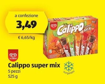 ALDI Algida calippo super mix 5 pezzi 525 g offerta