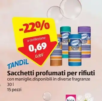 ALDI Tandil sacchetti profumatti per rifiuti offerta
