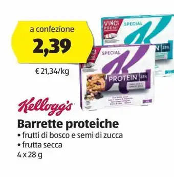 ALDI Kellogg's barrette proteiche offerta