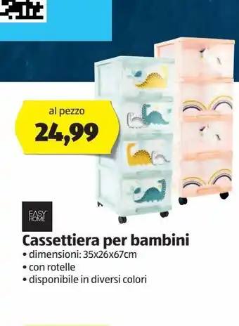 ALDI Cassettiera per bambini easy home offerta