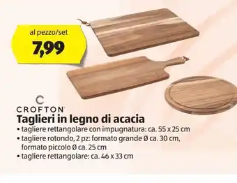 ALDI Crofton tagliere in legno di acacia offerta