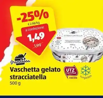 ALDI Grandessa vaschetta di gelato stracciatella 500 g offerta