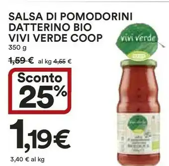 Coop Vivi verde coop Vivi verde coop Salsa Di Pomodorini Datterino offerta