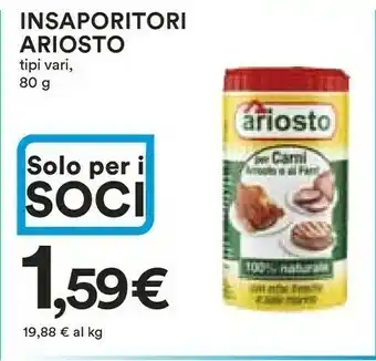 Coop Ariosto Ariosto - Per Carni Arrosto e ai Ferri con Sale Iodato 100% Naturale 80 g(ml) offerta