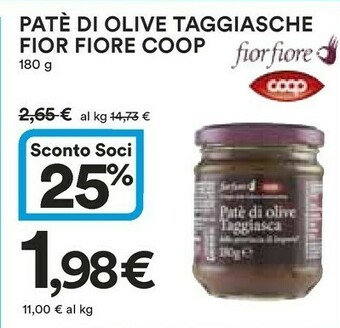 Coop Coop - Patè di Olive Taggiasca 180 g(ml) offerta