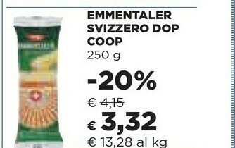 Coop Coop - Emmentaler Svizzero 250 G(ml) offerta