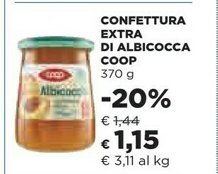 Coop Coop - Confettura Extra Di Albicocce 370 G(ml) offerta