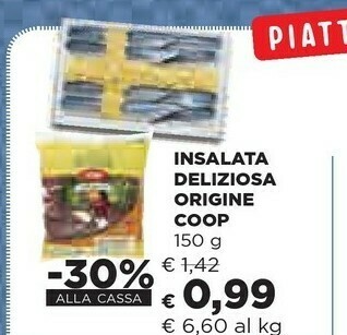 Coop Coop - Insalata Mista Deliziosa Con Radicchio Rosso E Valeriana 150 G(ml) offerta