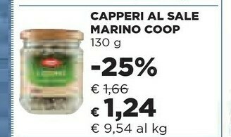 Coop Coop - Capperi Al Sale Marino 130 G(ml) offerta