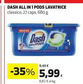 Coop Dash All In 1 Pods Lavatrice offerta