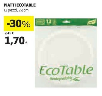 Coop Ecotable Piatti 12 Pezzi offerta