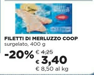 Coop Coop - Filetti Di Merluzzo Sudafricano Surgelati 400 G(ml) offerta