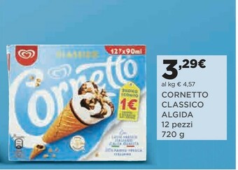 Coop Algida Cornetto Classico Con Latte Fresco Italiano Di Alta Qualità 60 G 720 G(ml) offerta
