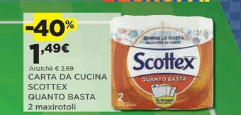 Coop Scottex Carta Da Cucina Quanto Basta offerta