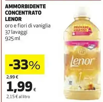 Coop Lenor Ammorbidente Concentrato Oro E Fiori Di Vaniglia 37 Lavaggi offerta