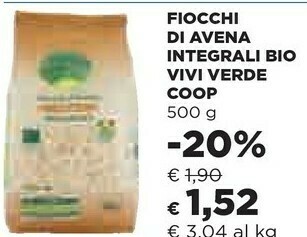 Coop Coop - Fiocchi d'Avena Integrale Biologici Vivi Verde 500 g(ml) offerta