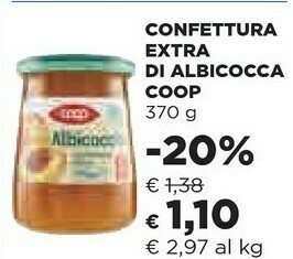 Coop Coop - Confettura Extra Di Albicocce 370 G(ml) offerta