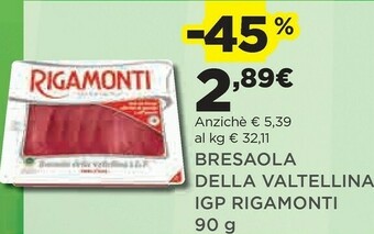 Coop Rigamonti Bresaola offerta