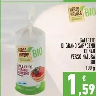Conad Conad - Gallette Di Grano Saraceno Biologiche Verso Natura 100 G(ml) offerta