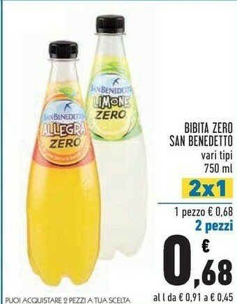 Conad San Benedetto Ginger Zero 750 G(ml) offerta