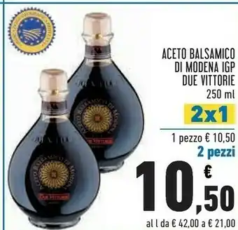 Conad Due vittorie Due Vittorie - Aceto Balsamico di Modena IGP 250 g(ml) offerta