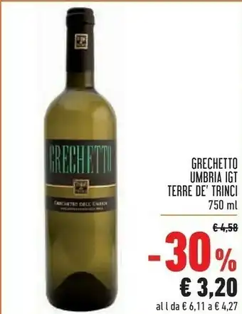 Conad Terre di trinci Grechetto Umbria Igt offerta