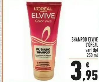 Conad L'Oreal L’Oréal Paris Elvive Color Vive 250 Ml Donne Non Professionale Shampoo offerta