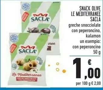 Conad Saclà Snack Olive Le Mediterranee offerta