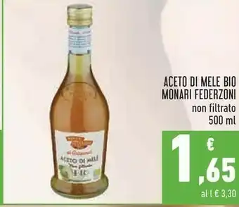 Conad Monari federzoni Aceto Di Mele Non Filtrato Bio 500 G(ml) offerta