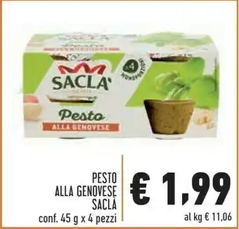 Conad Saclà Sacla Pesto Ala Genovese offerta
