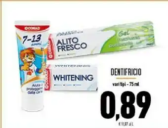 Conad Conad - Dentifricio 75 Ml offerta