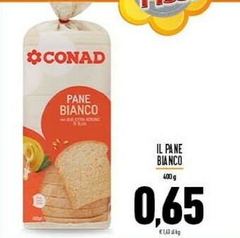 Conad Mulino Bianco Conad - Pane Bianco 400 G(ml) offerta