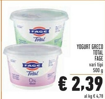 Conad Superstore Fage Yogurt Greco Total offerta
