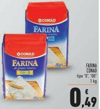 Conad Conad - Farina Di Grano Tenero Tipo 0 1000 G(ml) offerta