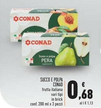 Conad Conad - Pera Succo E Polpa 600 G(ml) offerta