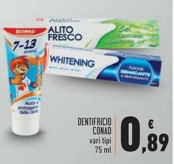 Conad Conad Dentifricio offerta
