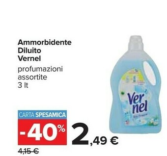 Carrefour Vernel Ammorbidente Diluito offerta