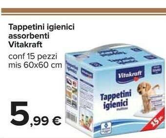 Carrefour Vitakraft Tappetini Igienici Assorbenti offerta
