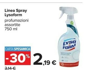 Carrefour Lysoform Igienizzante Universale Spray 750 Ml offerta
