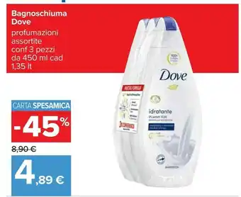 Carrefour Dove Bagnoschiuma Idratante offerta