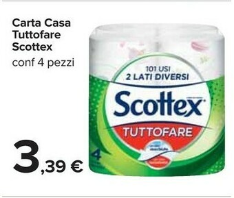 Carrefour Scottex Carta Casa Tuttofare offerta