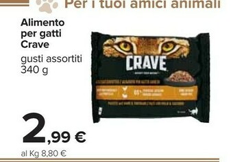 Carrefour Crave Alimento Per Gatti offerta
