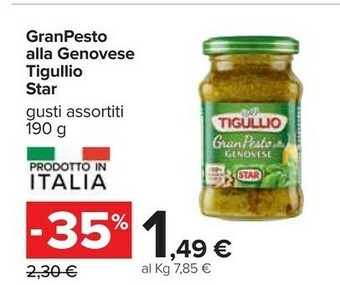 Carrefour Star GranPesto Alla Genovese Tigullio 190 G(ml) offerta