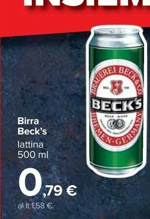 Carrefour Becks Beck's - Birra 500 G(ml) offerta